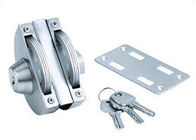 현대 작풍에 있는 열쇠 유리제 문 이음쇠를 가진 두 배 열려있는 유리제 자물쇠