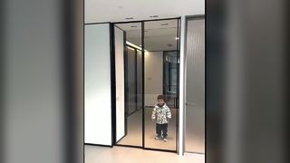 GRH 티타늄 마그네슘 알루미늄 합금 주방 발코니 슬라이딩 도어 매우 좁은 가장자리 세 링카