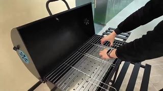 야외 숯불 바베큐 그릴, 빌라 안뜰 바베큐 그릴, 5-10 가구용, 대형 덮음, 안티