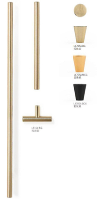 고체 알루미늄 합금 웅덩이 장착 가구 캐비닛 옷장 손잡이 가정 장식용 L 150mm x W34.5mm x D 18.4m