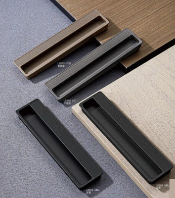 뜨거운 판매 큰 아연 금속 검은 산업용 숨겨진 Recessed 캐비닛 도구 상자 손잡이