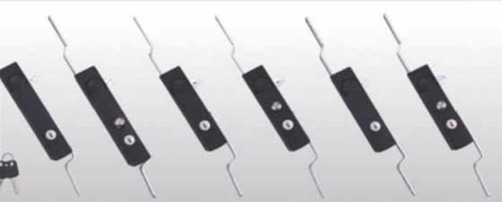 전기 캐비닛 문 잠금 연결 블랙 파우더로 코팅 된 막대기 제어 잠금