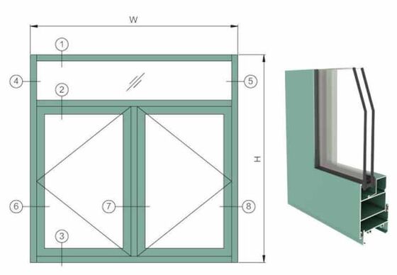 Australian Standards Container House Melbourne Double Glazed Windows Aluminium Sliding Windows