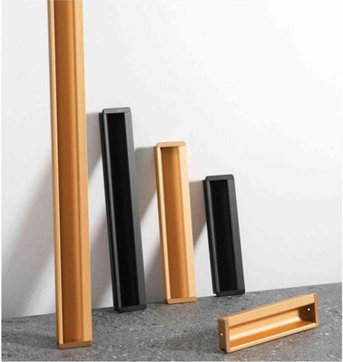 플러시 뚫린 슬라이딩 도어 핸들 가구 럭셔리 침실 하드웨어 숨겨진 드로거 캐비닛 당겨 미니멀리스트 임베디드 H