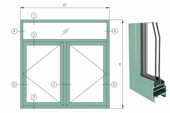 호주 표준 컨테이너 하우스 멜버른 복층 유리 알루미늄 미닫이 창문